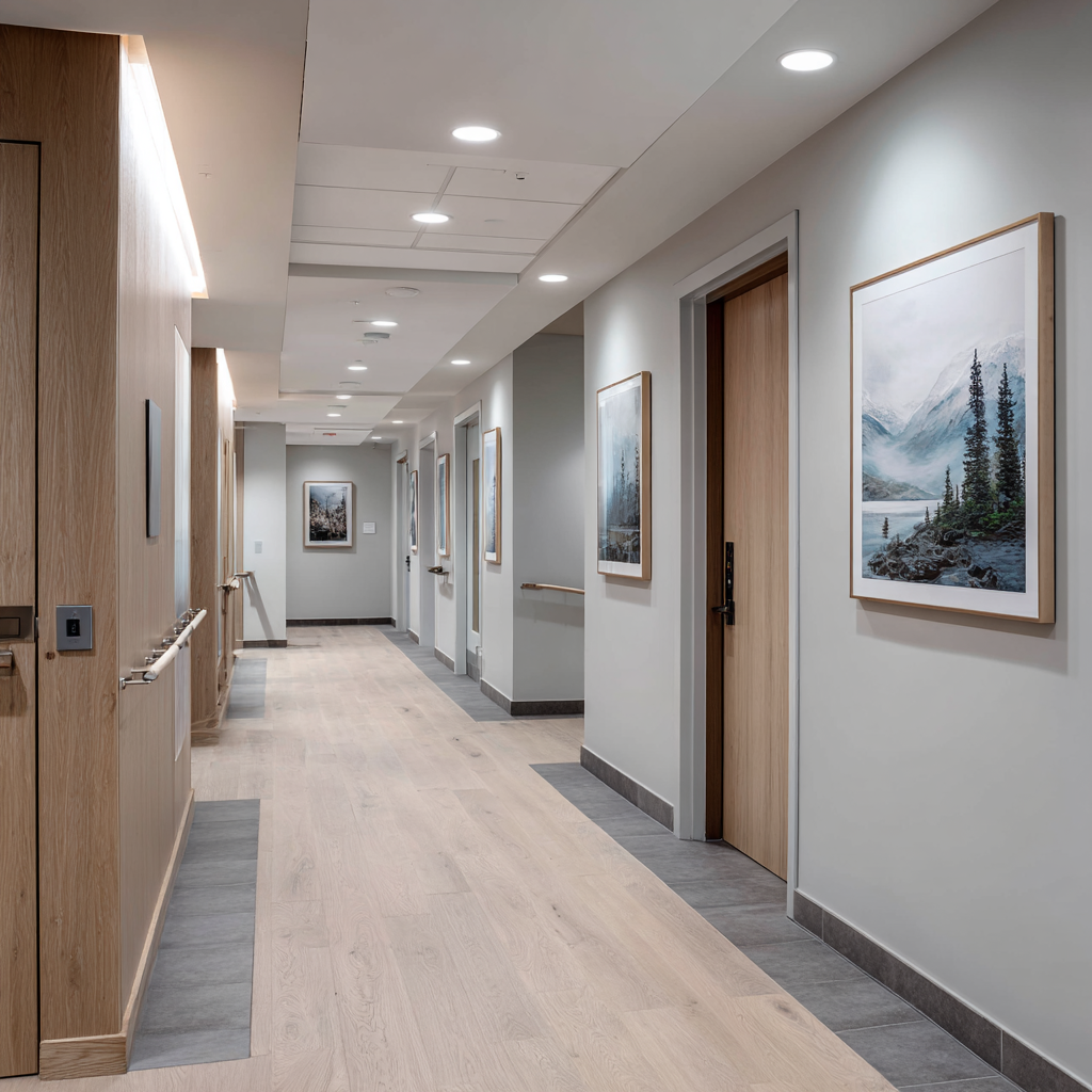 Recreation and dining amenities at ABH Rehab in Pacific Palisades, California